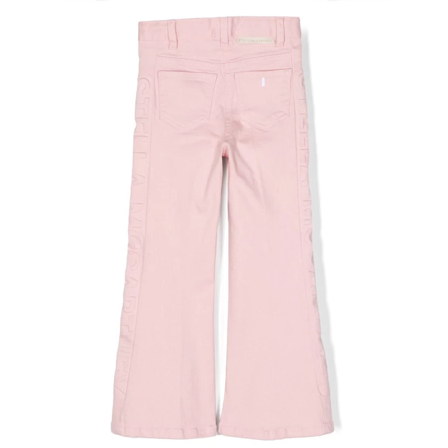 "KIDS21 Girls' Pink Flared Trousers | Stylish High-Waisted Wide Leg Pants"