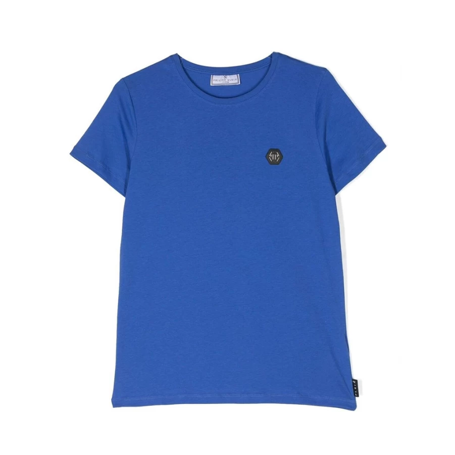 KIDS21 Blue Simple Logo T-Shirt for Kids - Comfortable Cotton Tee with Minimalist Design
