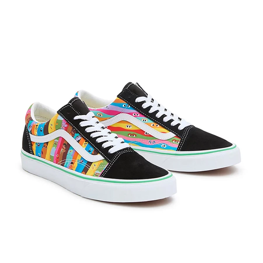 KIDS21 Multi-Colored Old Skool Sneakers Inspired by Sesame Street Collaboration