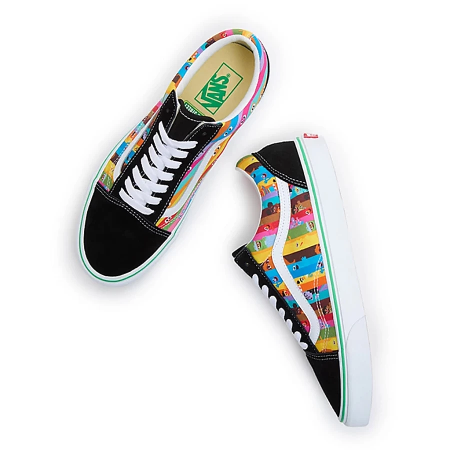 KIDS21 Multi-Colored Old Skool Sneakers Inspired by Sesame Street Collaboration