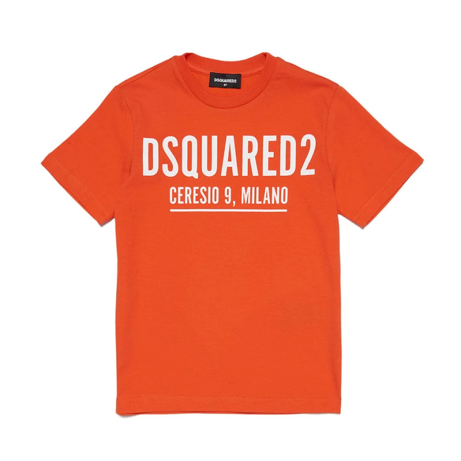 KIDS21 Orange Logo T-Shirt for Kids - Comfortable Cotton Tee with Branded Design