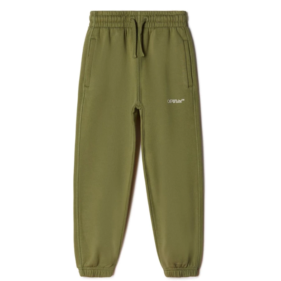 KIDS21 Green Bookish Diagonal Striped Sweatpants for Kids