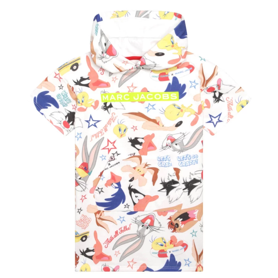 KIDS21 White Looney Tunes X Marc Jacobs Inspired Kids Dress