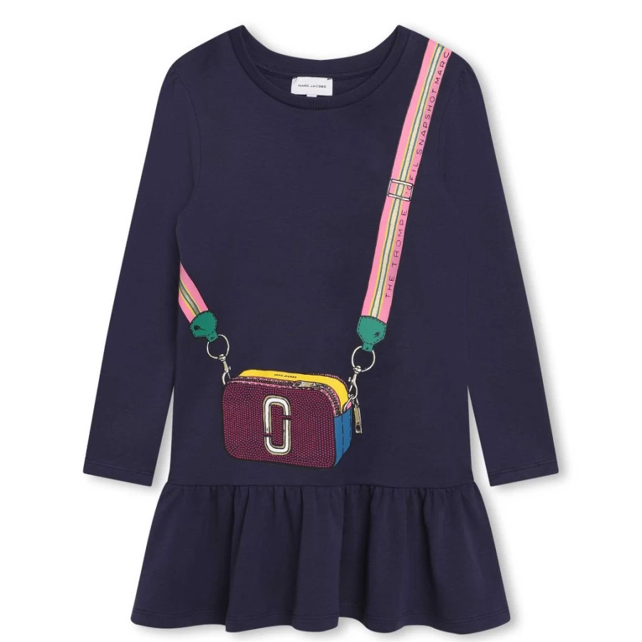 KIDS21 Navy Snapshot Bag Print T-Shirt Dress for Kids