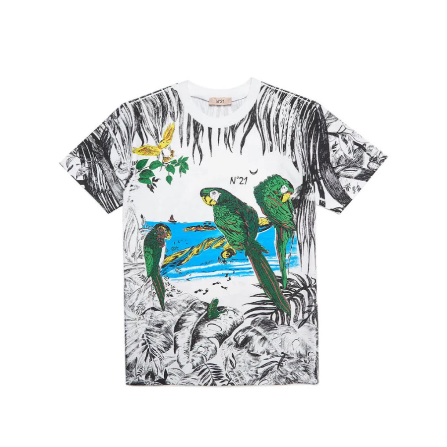 "KIDS21 Multi-Colored Graphic T-Shirt for Kids - Stylish & Comfortable Design"