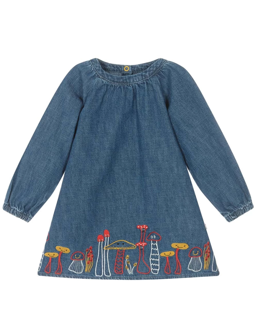 "KIDS21 Blue Light Denim Dress for Kids – Comfortable & Stylish"