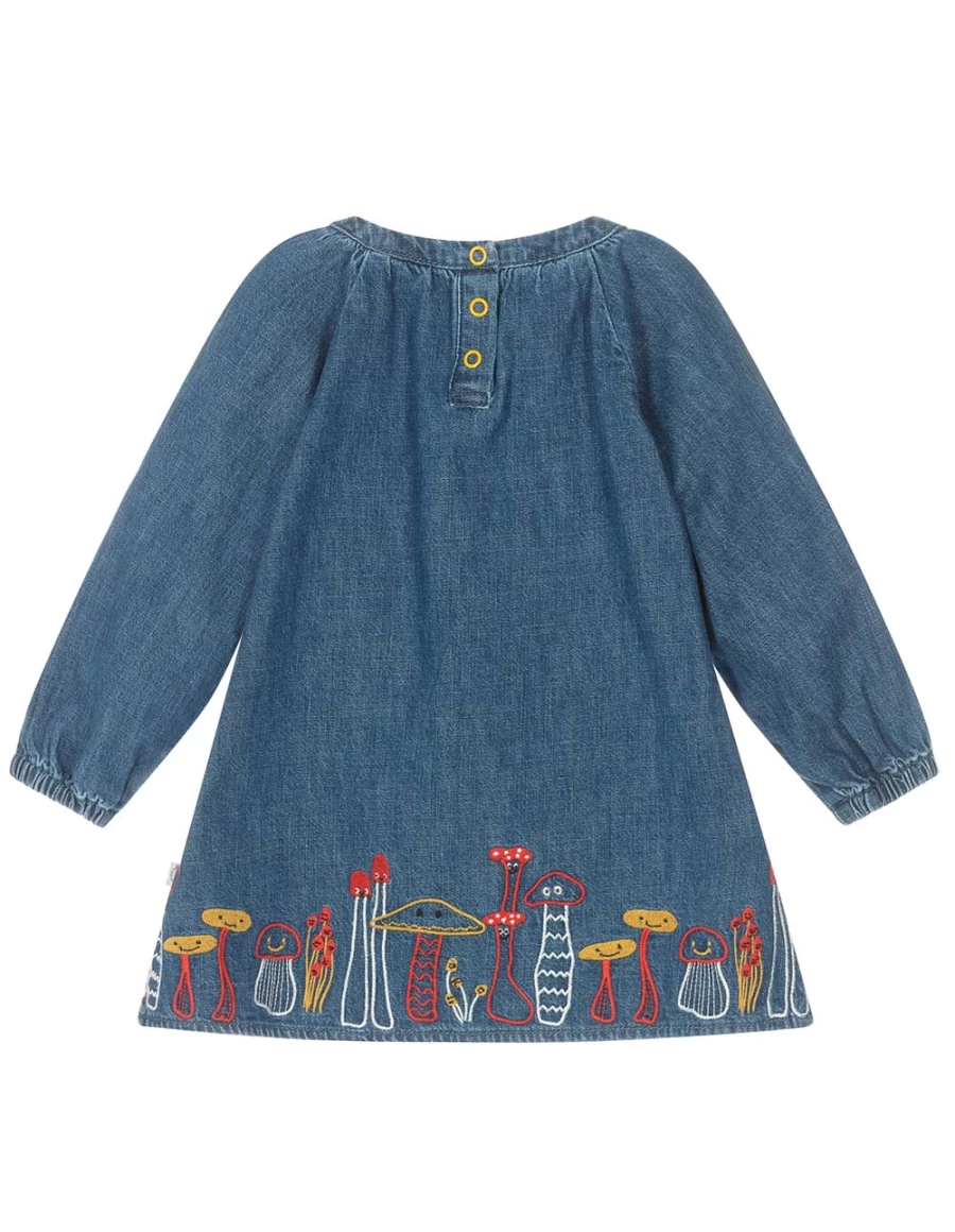 "KIDS21 Blue Light Denim Dress for Kids – Comfortable & Stylish"