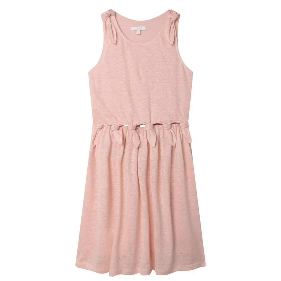 "KIDS21 Pink Jersey Long Dress for Girls - Comfortable & Stylish"