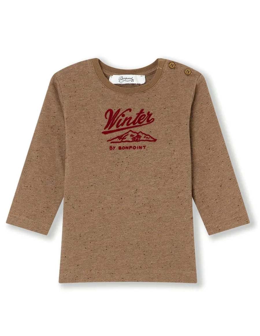 KIDS21 Brown Tahsin Printed Cotton T-Shirt for Kids - Comfortable & Stylish