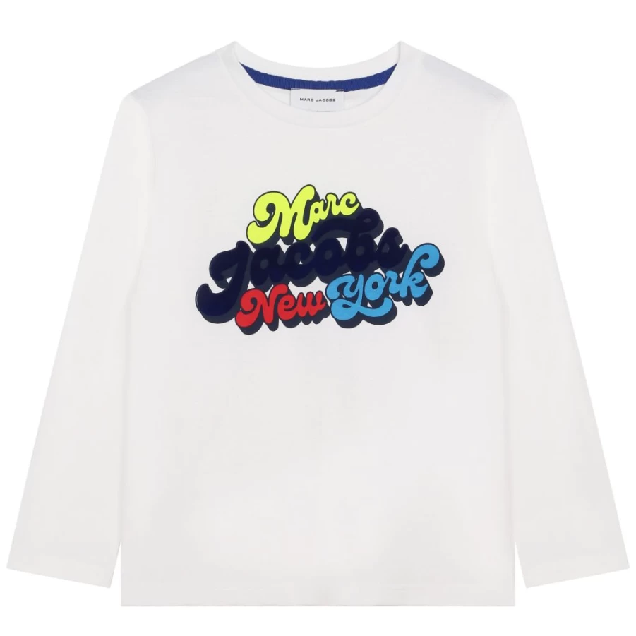 KIDS21 White Logo T-Shirt for Kids - Comfortable Cotton Tee with Branded Design