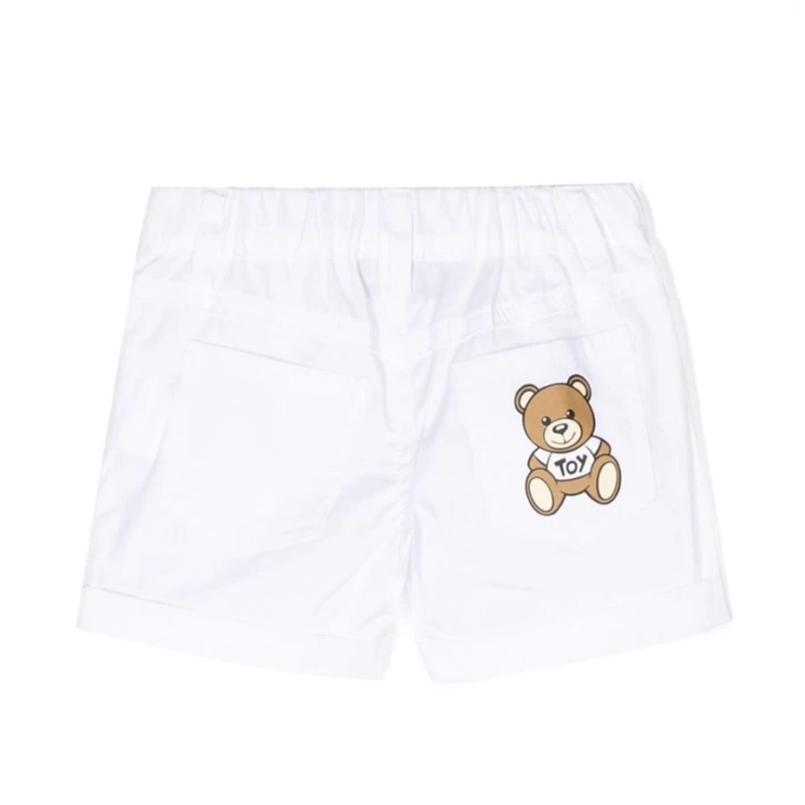 KIDS21 White Toy Bear Print Shorts for Kids - Comfortable & Stylish