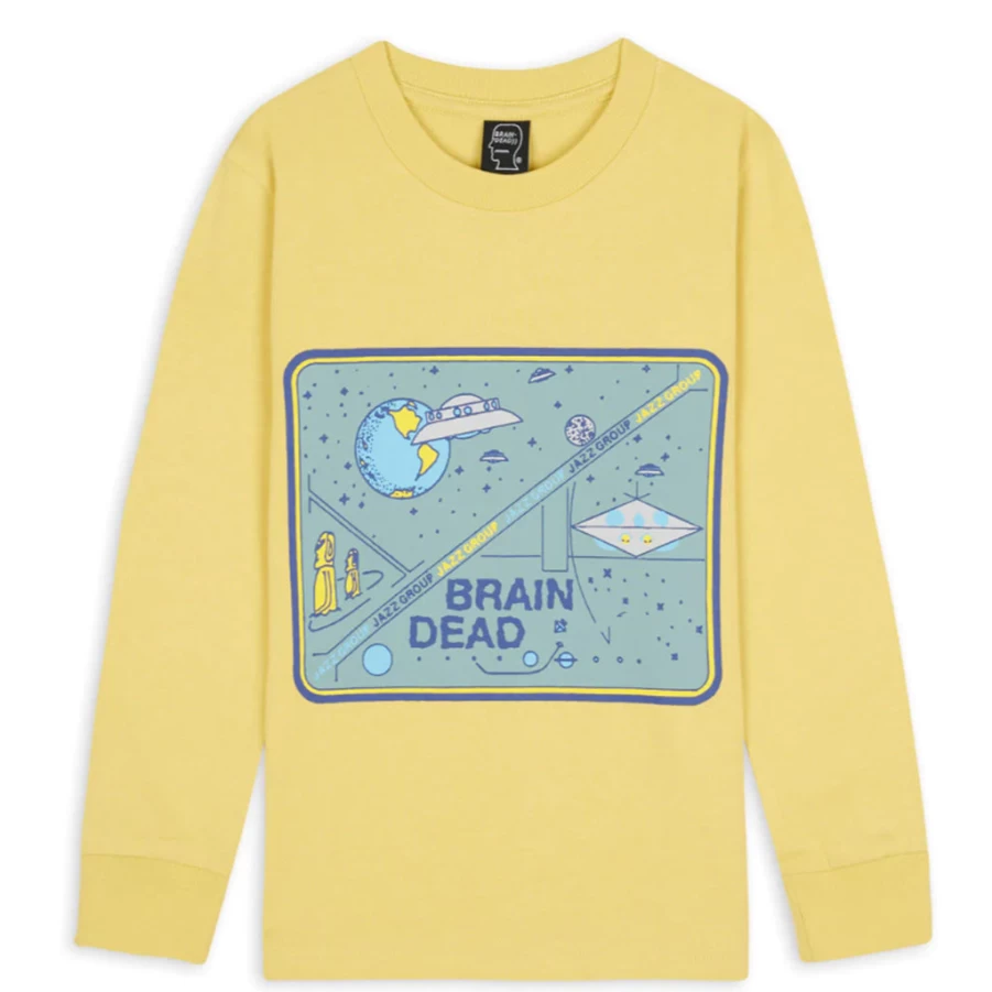 KIDS21 Yellow Galaxy Print Kids Long Sleeve Shirt for Boys & Girls