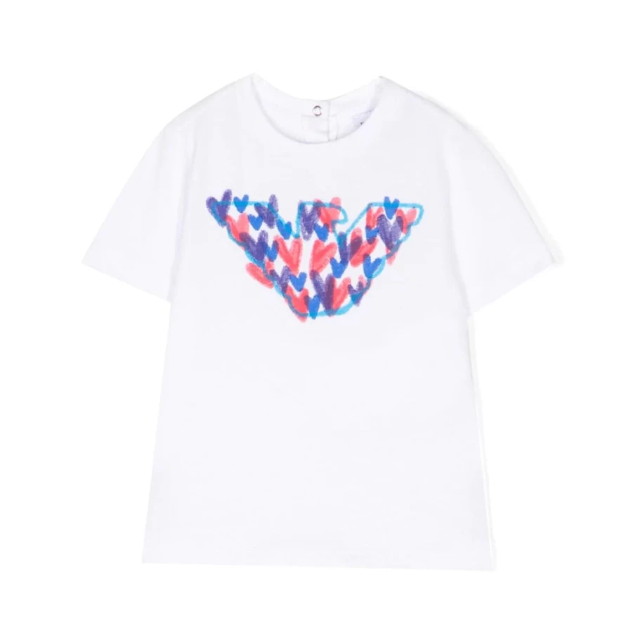 KIDS21 White Graphic Logo T-Shirt for Kids - Premium Cotton Tee with Stylish Print