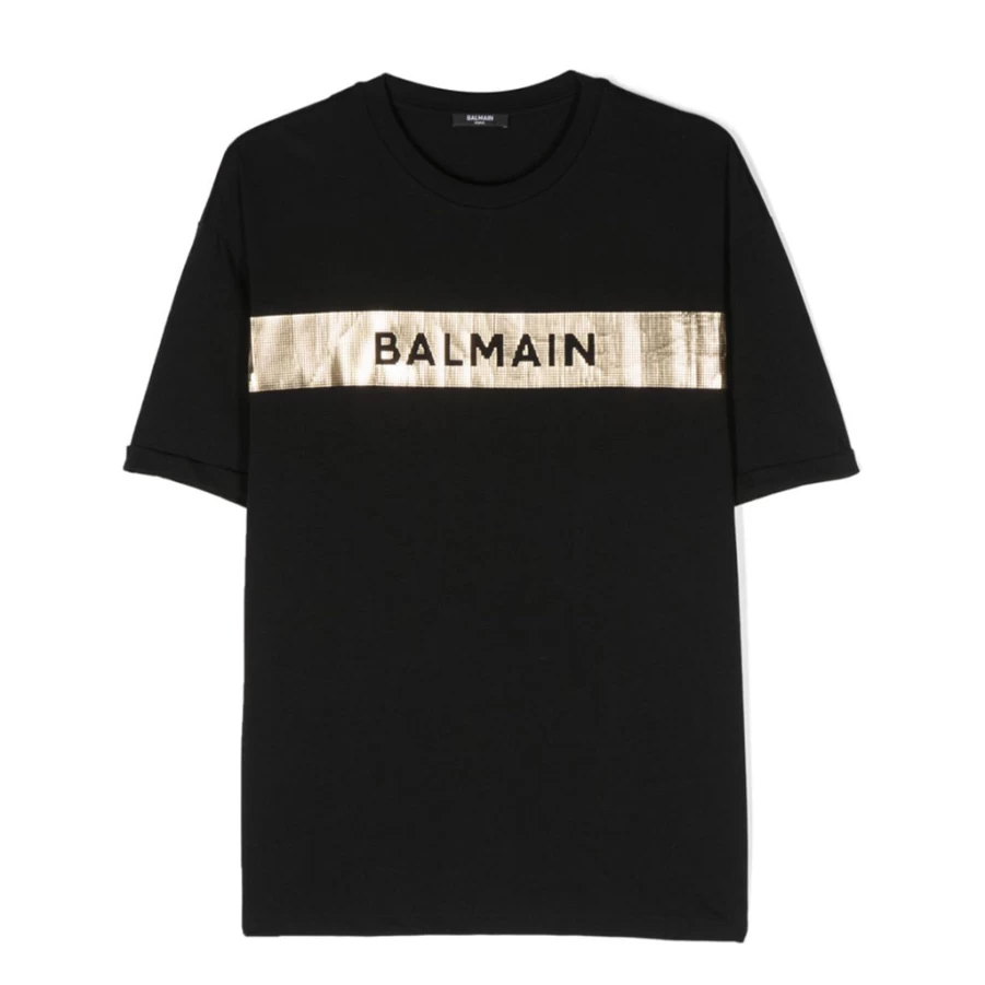 "KIDS21 Black Cotton T-Shirt with Laminated Logo - Premium Quality Kids Tee"