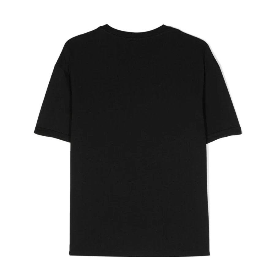 "KIDS21 Black Cotton T-Shirt with Laminated Logo - Premium Quality Kids Tee"