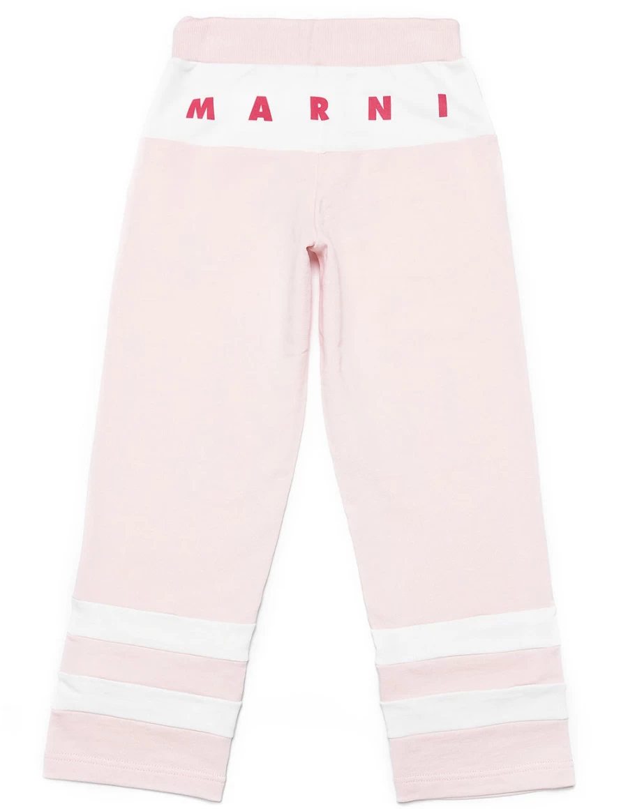 "KIDS21 Pink Cotton Sweatpants for Kids with Contrast Stripes - Comfortable Casual Pants"