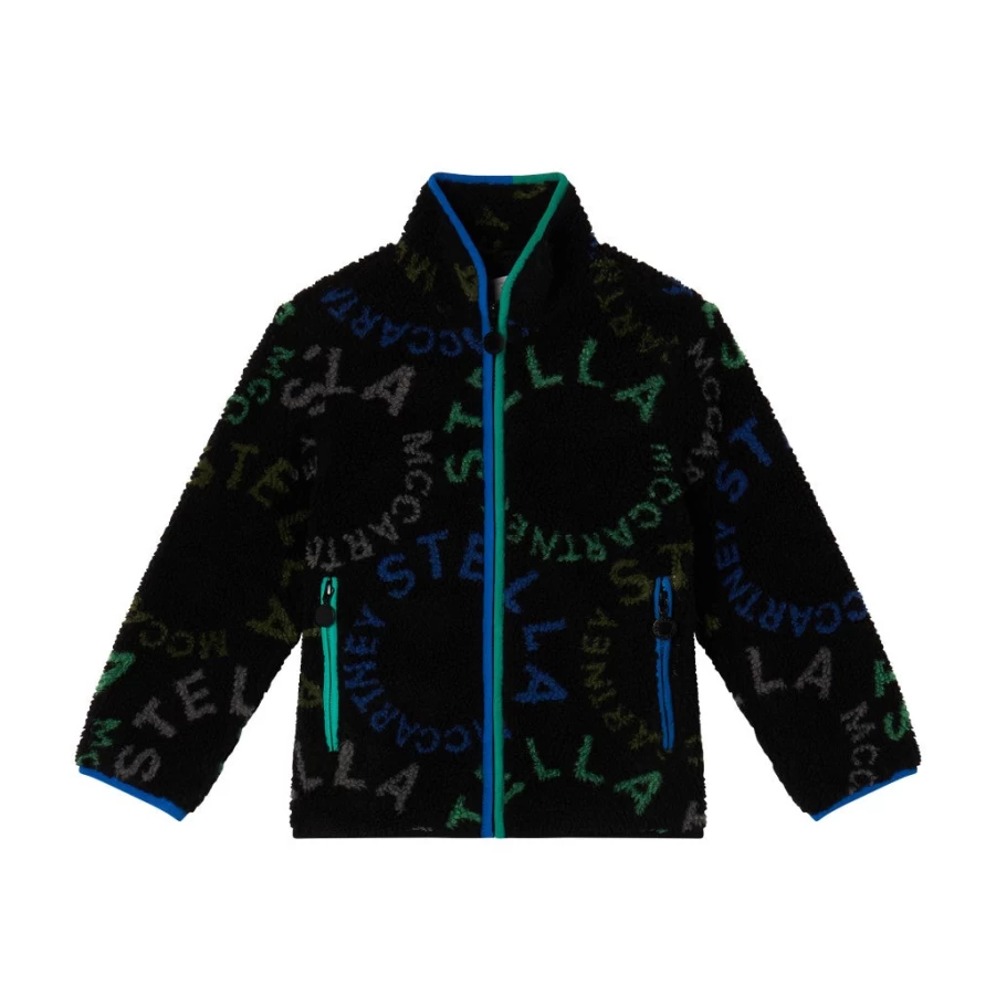 "KIDS21 Multi-Colored Graphic Logo Teddy Bear Jacket for Kids"