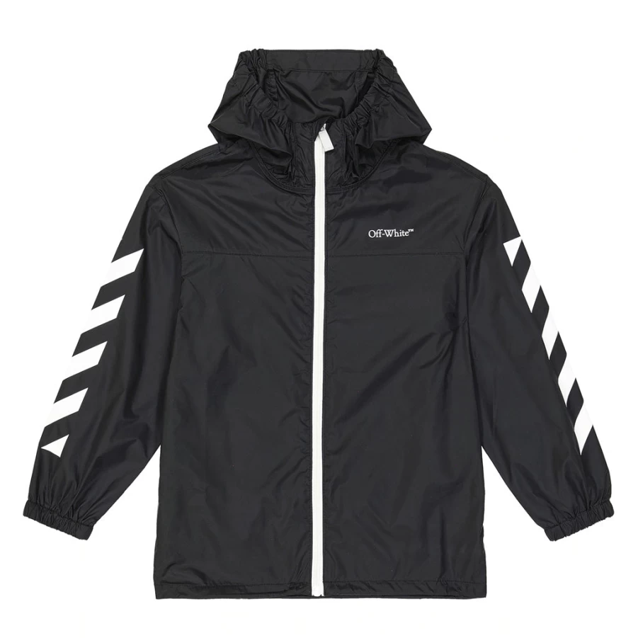 KIDS21 Black Bookish Diagonal Track Jacket for Kids