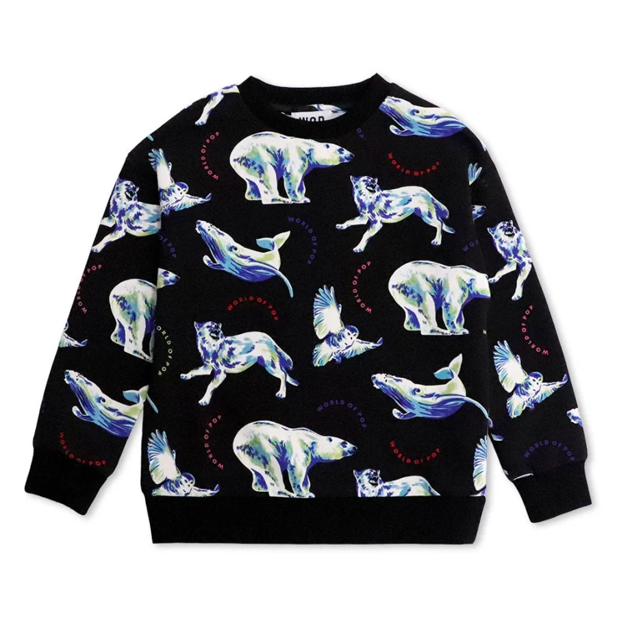 KIDS21 Black Polar Sweatshirt for Kids - Warm Fleece Pullover