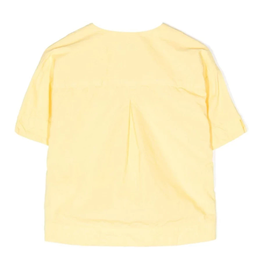 "KIDS21 Yellow Split Neck Short Sleeve T-Shirt for Kids"