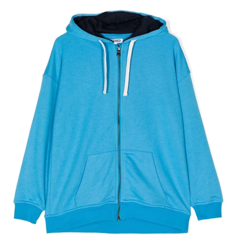 KIDS21 Blue Drawstring Hooded Jacket for Kids - Lightweight Comfortable Pullover