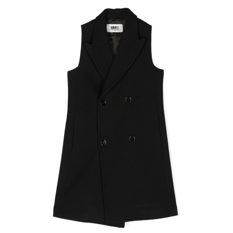 KIDS21 Black Long Jacket Vest for Kids - Stylish Outerwear Coats for Boys & Girls