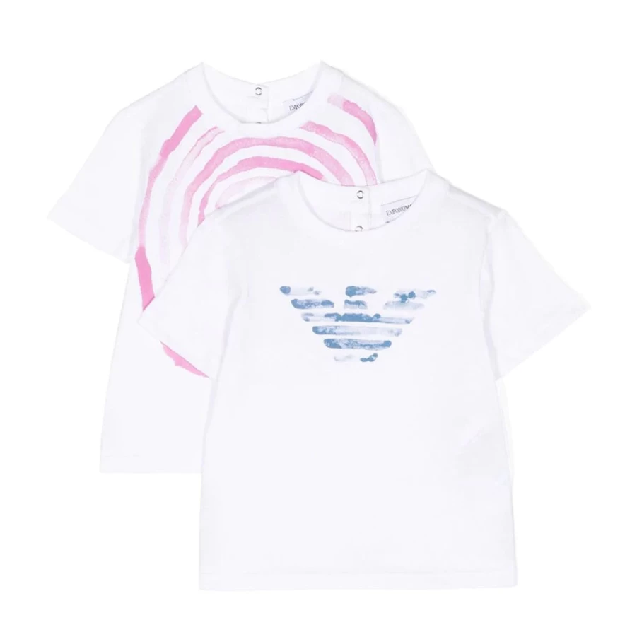 "KIDS21 White T-Shirt Set - Pack of 2 Comfortable Kids Tees"
