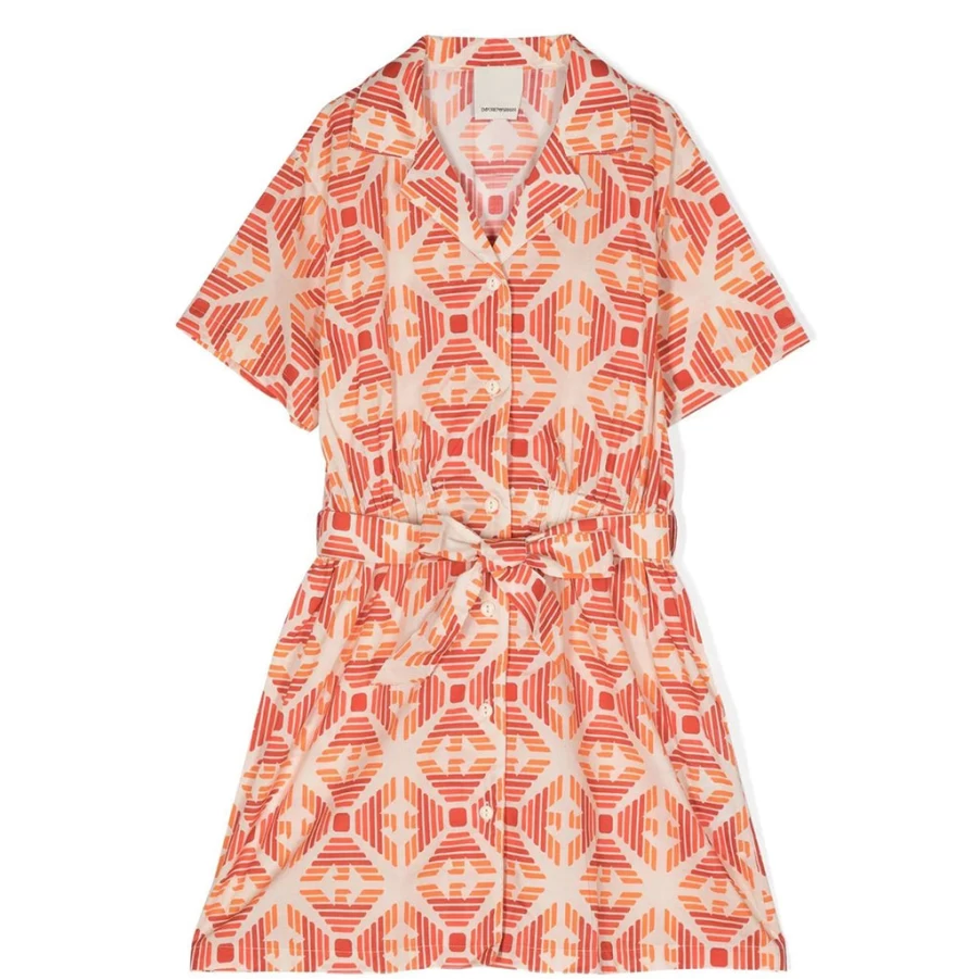 KIDS21 Orange Graphic Print Dress for Kids - Stylish & Comfortable