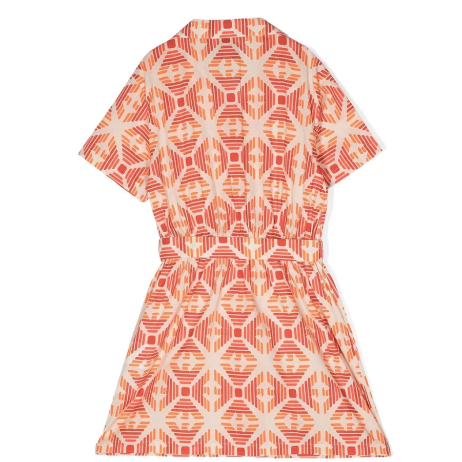 KIDS21 Orange Graphic Print Dress for Kids - Stylish & Comfortable