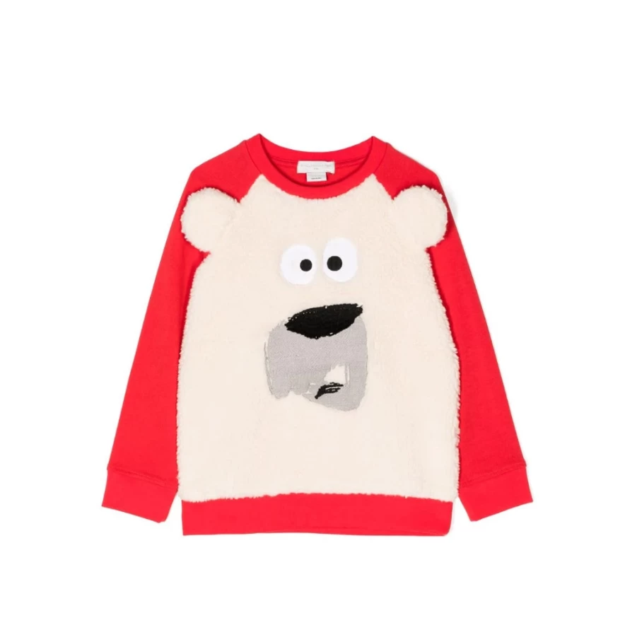 "KIDS21 Red Polar Bear Sweatshirt for Kids - Cozy Winter Animal Pullover"