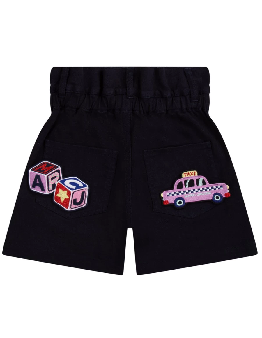 KIDS21 Navy Blue Kids' Back Badge Shorts for Comfort and Style
