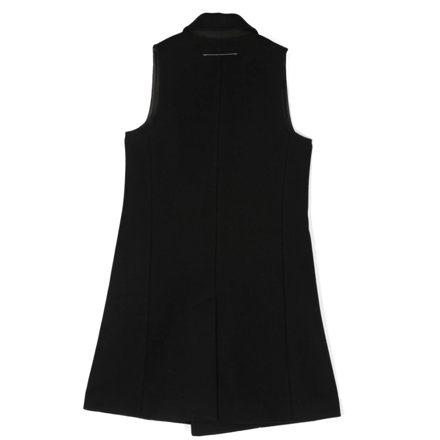 "KIDS21 Black Long Jacket Vest for Kids – Stylish and Comfortable Outerwear"